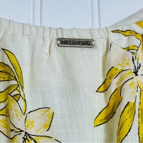 Billabong Floral High Low Dress Maxi Spaghetti Straps Boho Vacation Cotton Lined - Picture 8 of 14